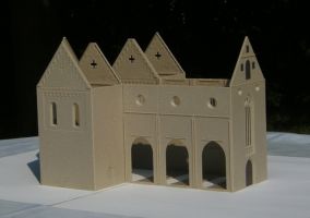 Faller Bebenhausen: Kirche von rechts hinten